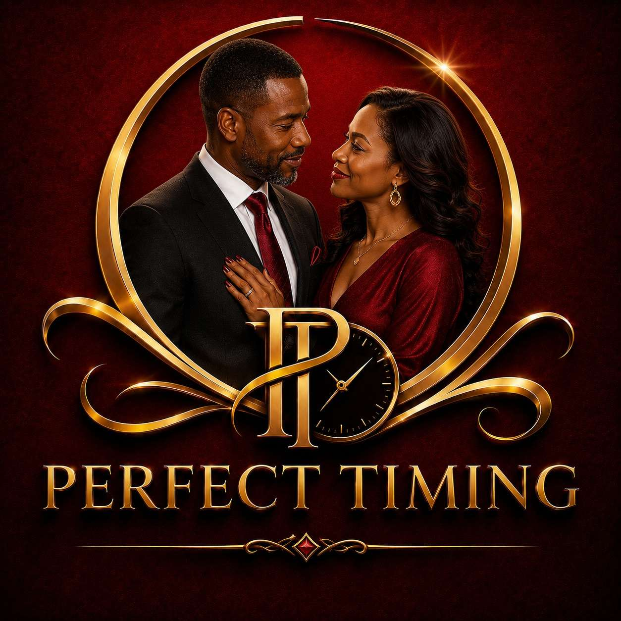 An elegant couple representing Perfect Timing